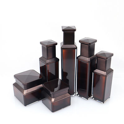 quality  Personal Care Cosmetic Storage Set Acrylic Cap Custom Logo Screen Printed Packaging Organizer factory