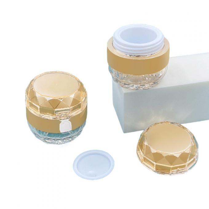 Customizable 50g Acrylic Cosmetic Jar Diamond Jar Design Skin Care Cream Container 2