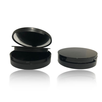 Customization ABS Refillable Compact Powder Case Black Color