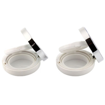 Refillable Dewy Finish Round Compact Powder Cushion Foundation Case For Light To Medium Coverage